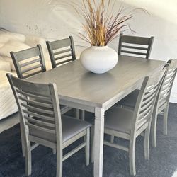 Gray 7Pc Dining Table Set….