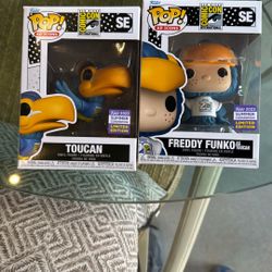 Funko Pop SDCC Toucan And Freddy Funko Convention Exclusive Set
