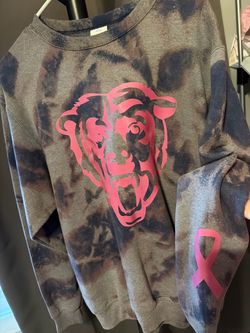 Navy Bleached Chicago Bears Crewneck Sweater