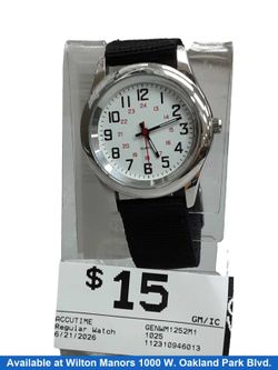 Accutime Genwm1252m1 Black Regular Watch