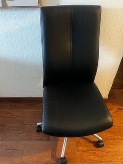 Armless Black Office Chair