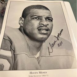 Buffalo Bills Haven Moses Signed 8x10 