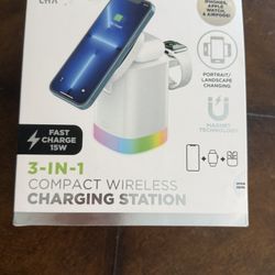 NEW Unopened Box 3-in-1 Wireless Charging Station for iPhone, Apple Watch & AirPods (15W)