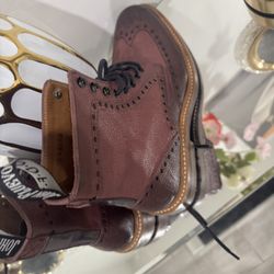 New w Box Beckett Simonon 13US Nolan Tan Brogue Boots $269