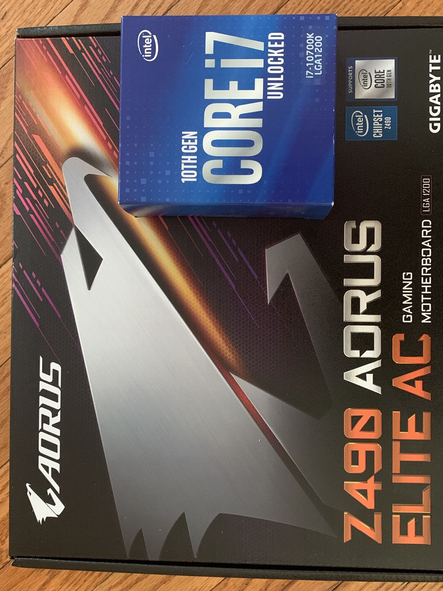 Intel I7 10700K Cpu And Z490 Motherboard New In Box