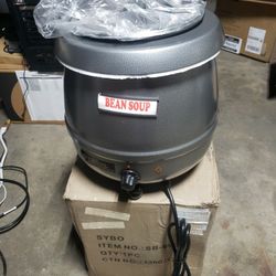 SYBO Stainless Steel Soup Kettle with Hinged Lid and Insert Pot