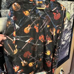 Gibson Tour Hawaiian Shirt Size Large