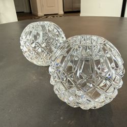 Waterford Round Ireland Crystal Candle Holders