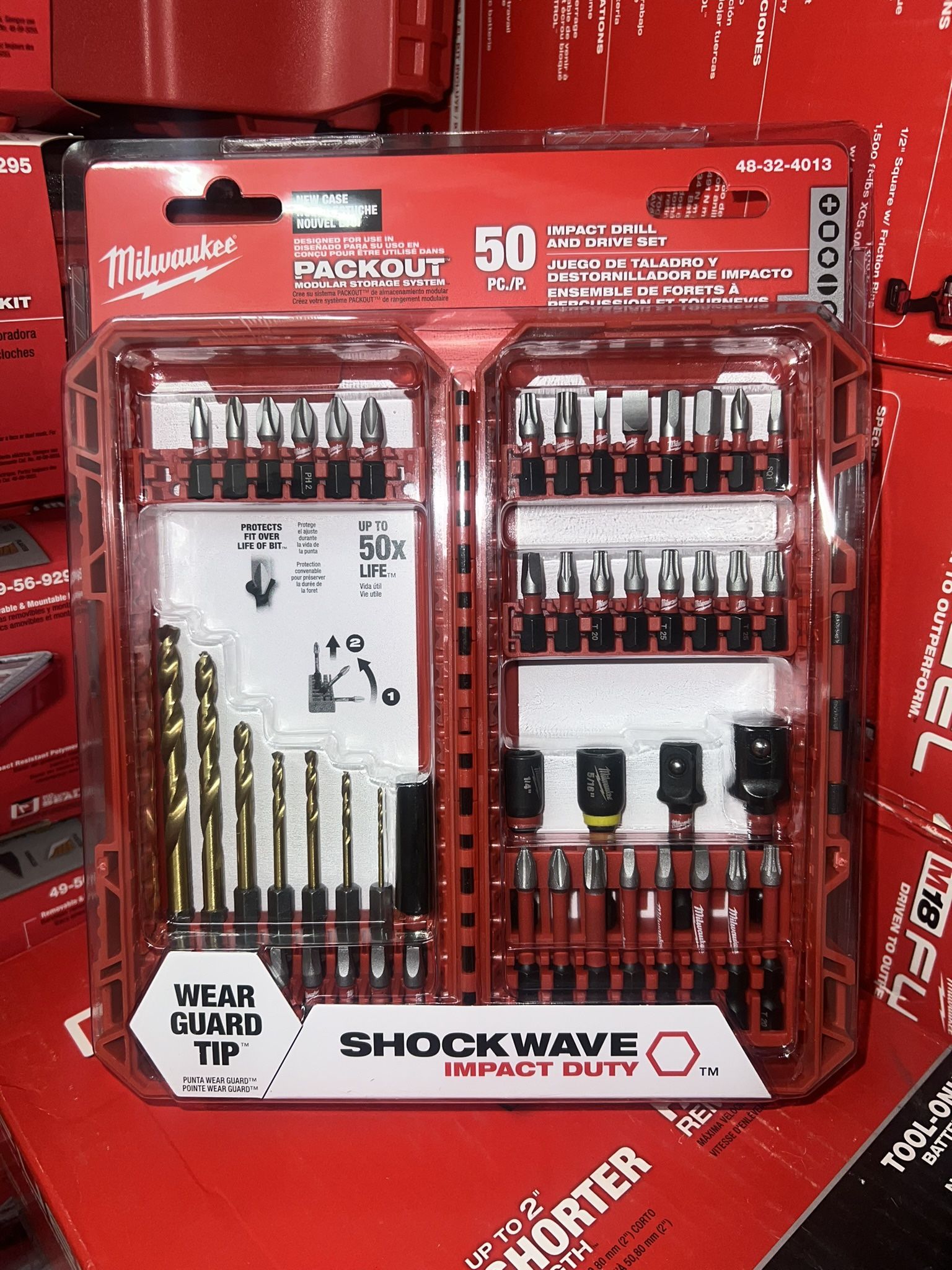 Milwaukee Packout 50pcs Impact Drill And Drive Bit Set.