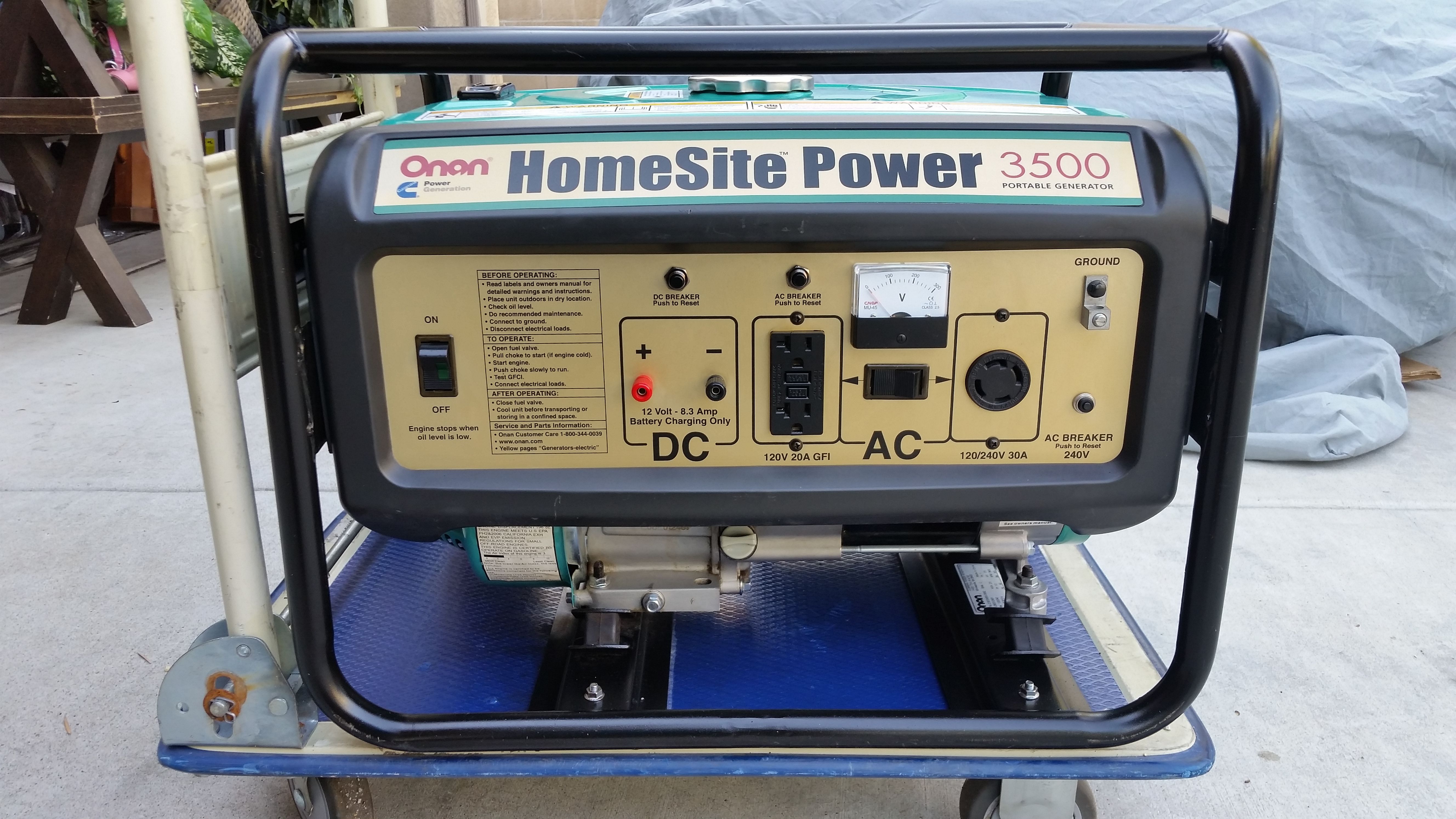 Cummins Onan HomeSite Power 3500 Portable Generator