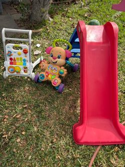 Toddler Toy Lot – Walker, Push Toy, Slide