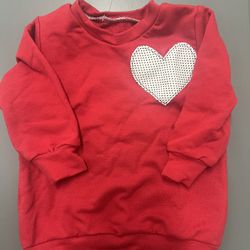 Red Heart Patch Sweatshirt 6-8 Months