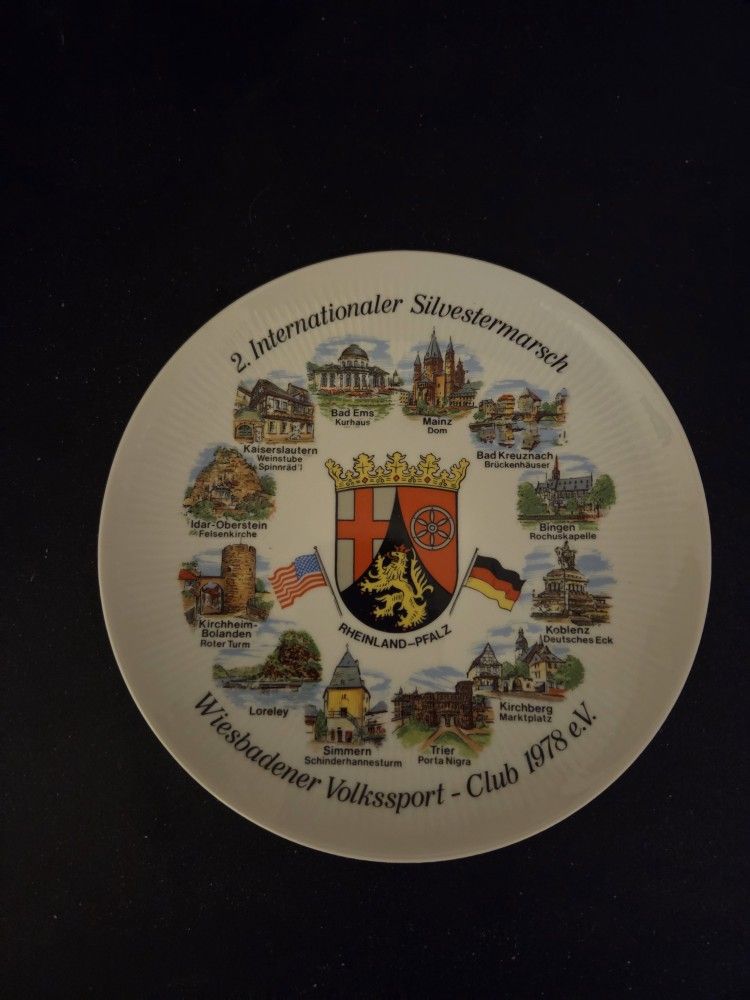 vintage German porcelain collector's plate