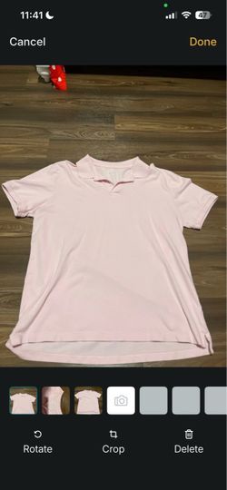 size L Light Pink Polo Shirt