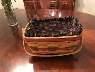 Longaberger Halloween basket with liner and protector