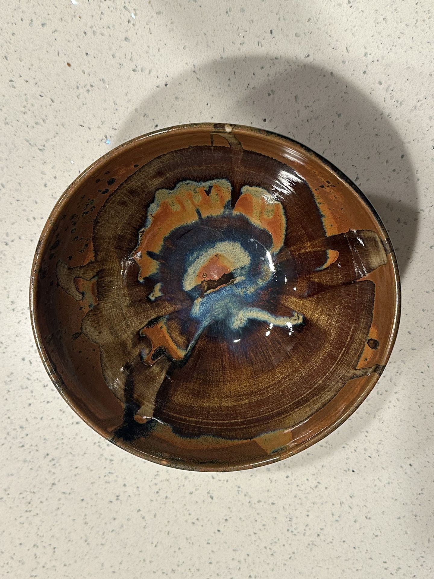 Ysabel Gray '05 Art Pottery Ceramic Bowl, Signed, 7" Diameter, 3" High