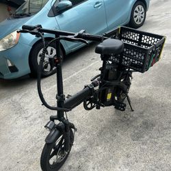 Electric Bike for Adults,Ebike,14" Folding Ebike, Electric Bicycle with 450W Motor, 576Wh 12Ah Removable Battery, 20+ Miles,20 Mph,Multi-Shock Absorpt