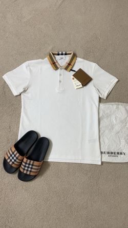 Burberry Shirt/Slides set