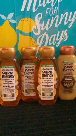 Garnier Whole Blends Shampoo Bundle – 4 Bottles price is firm
