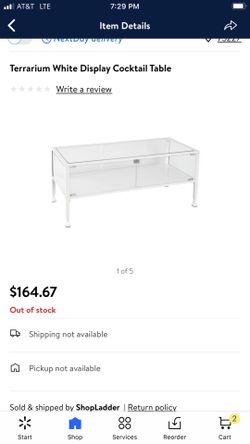 Terrarium white Display Cocktail table