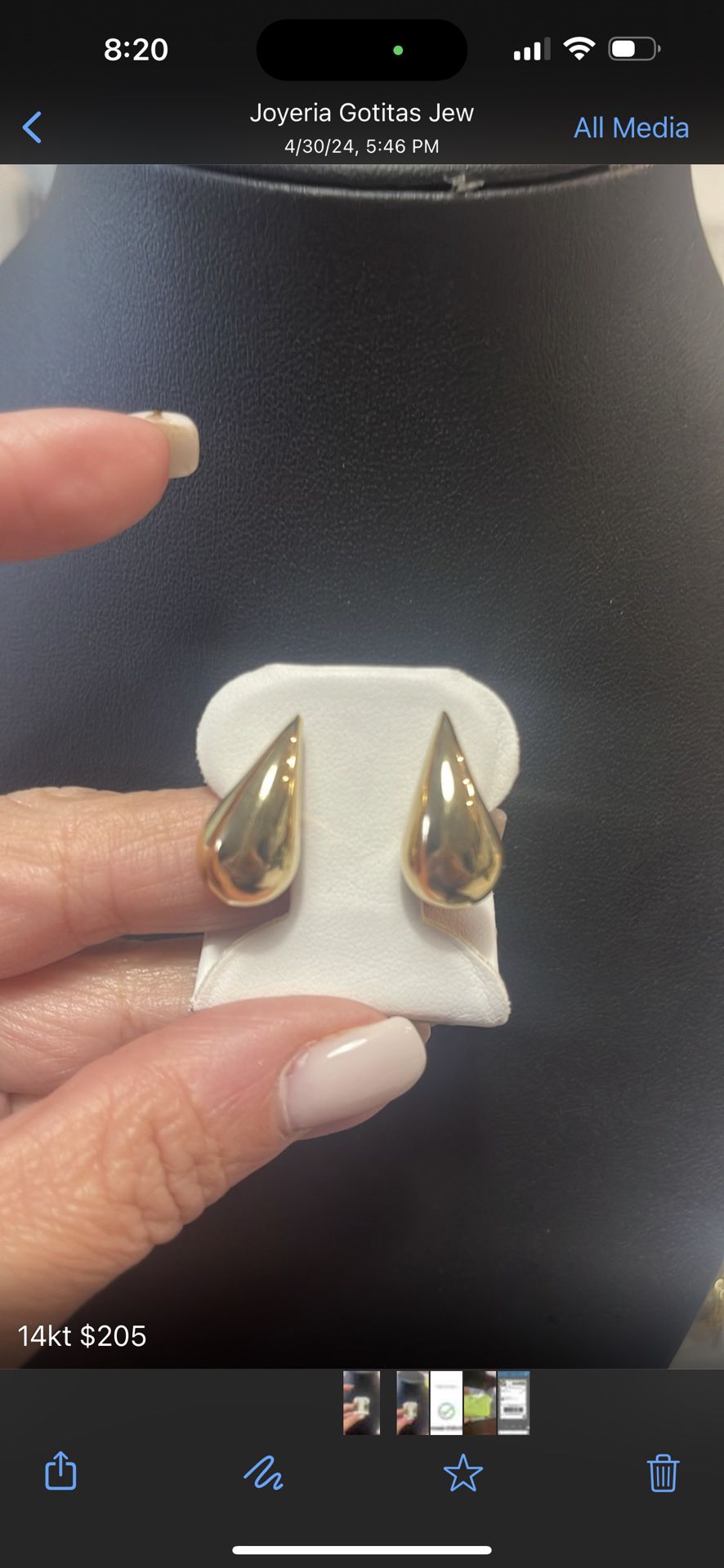 14k Real Gold Earrings 