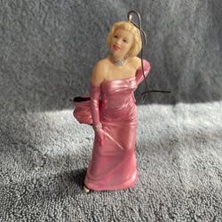  Vintage Glamour Lady Figurine in Pink Evening Gown 1997 Decor