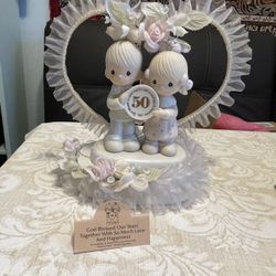 50th Anniversary Precious Moments Cake Topper