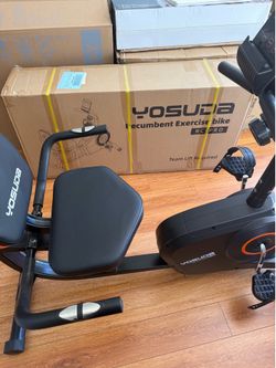 YOSUDA Recumbent Exercise Bike for Home，Magnetic Staionary Bike for Seniors/Adults with Adjustable Seat, 350LB Capacity, 16-level Resistance, LCD Moni