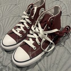 Brand New In Box - Maroon High Top Converse 