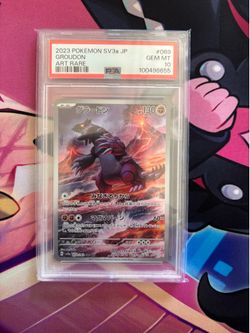 Pokémon TCG Groudon SV3a Raging Surf 069/062 Art Rare Holo JP PSA 10