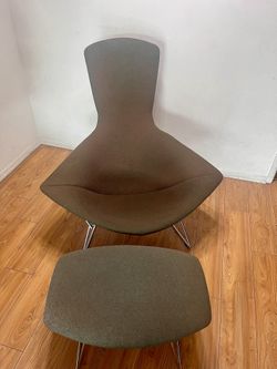 Harry Bertoia Bird Chair + Ottoman  By Knoll 