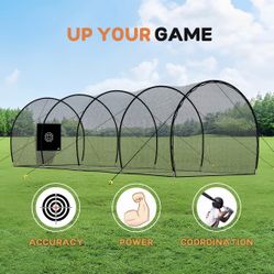 MR 40-Foot Baseball & Softball Batting Cage – 12’ x 12’ x 40’