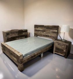 Wooden bed set- no credit needed💥, same day delivery💥