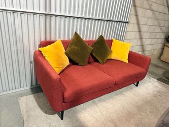 Modern Red couch sofa Cone shape Retro style