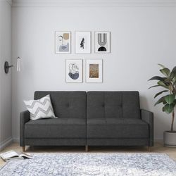 *Brand New* Andora 76 Inch Futon Sofa Bed, Modern Upholstered Couch Sleeper, Grey