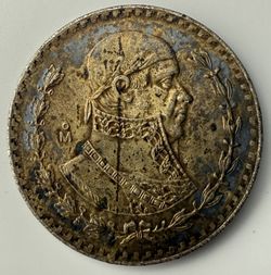 1967 Silver Mexican Peso