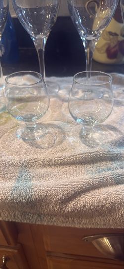 Set of Clear Glass Stemware