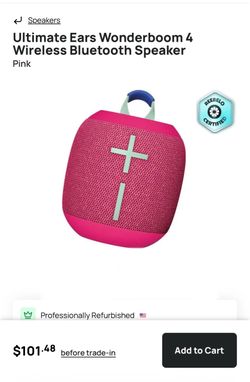 Ultimate Ears Wonderboom 4 Bluetooth Speaker Pink