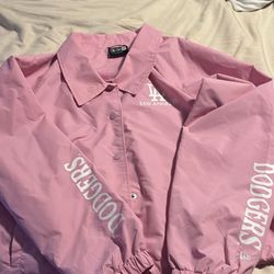 Pink Dodgers Windbreaker 