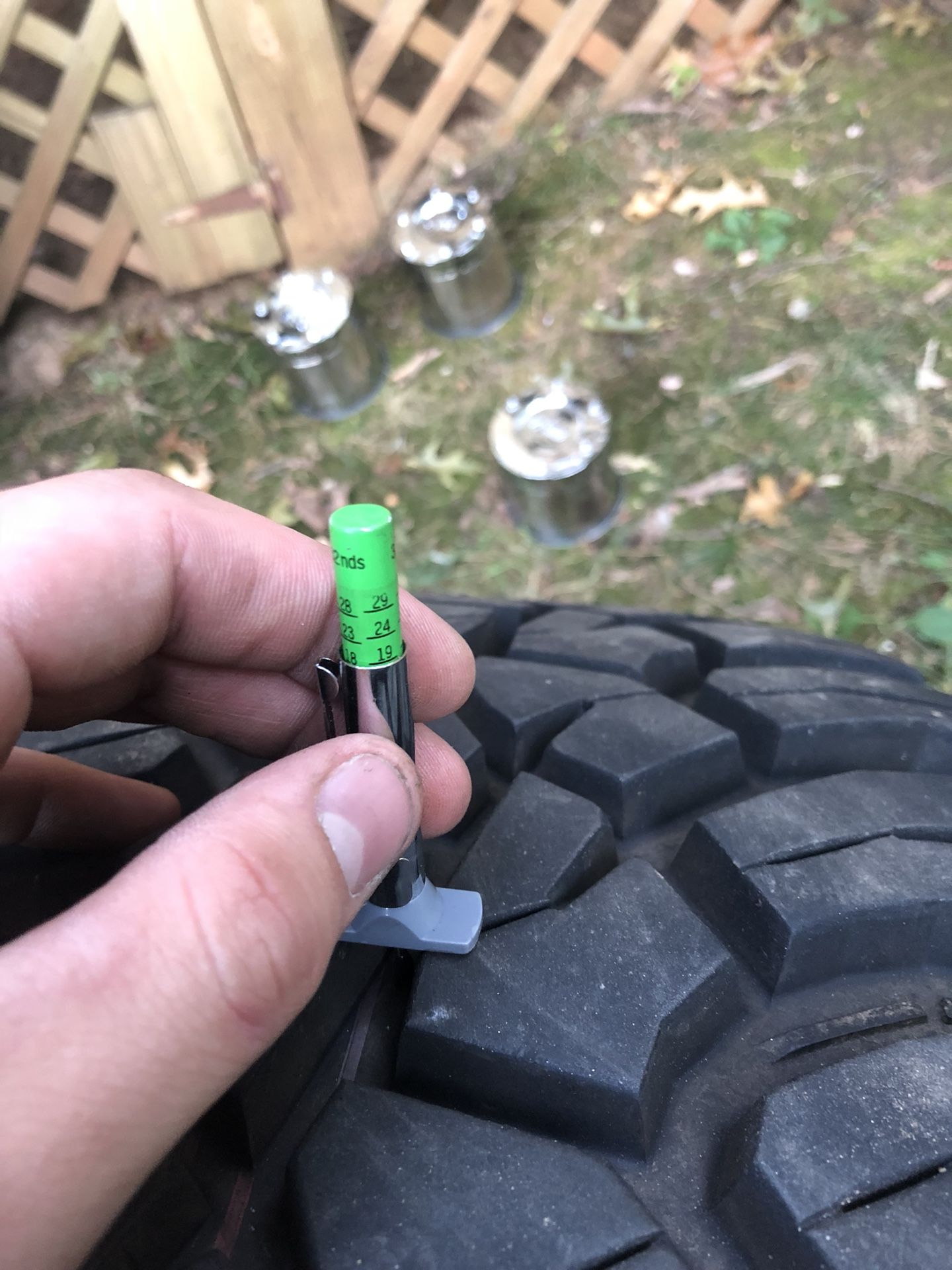 35x12 50r17 general grabber x3 and 17x9 pro comp bullet holes for sale
