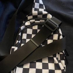 Checkered Crossbody Bag And Wallet