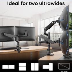 Heavy Duty Aluminum Dual Monitor Arms