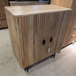 Two door fluted cabinet