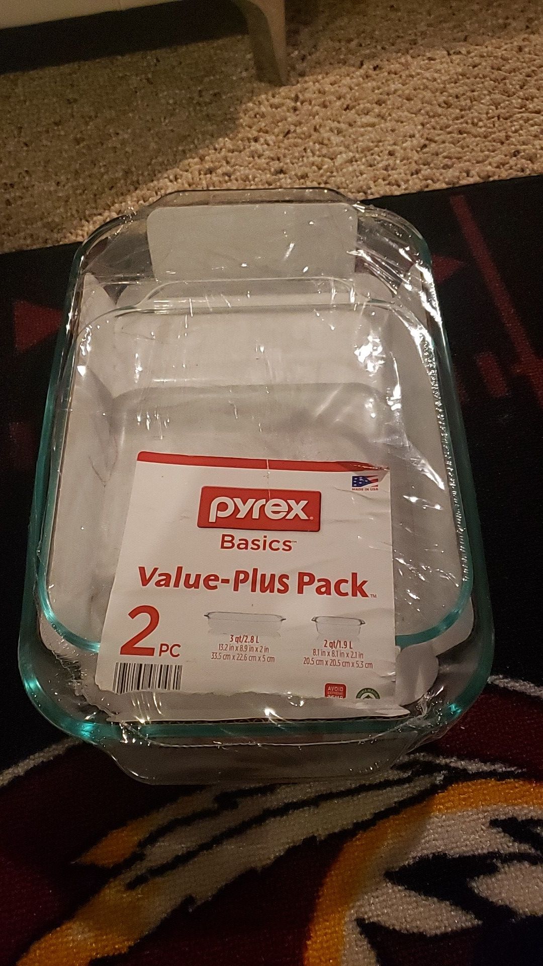 Pyrex glass pans