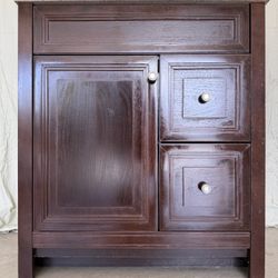 30” Vanity, Granite Top w/Faucet, Granite Back & Side Splashes