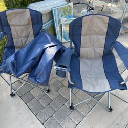 Pair of Folding Camping Chairs with carrying cases