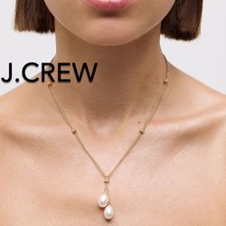 (NEW) WOMEN’S J.CREW FRESHWATER PEARL PENDANT NECKLACE - SIZE: OS (ONE SIZE) 