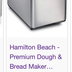 Hamilton Beach Premium Dough & Bread Maker