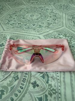 Pink Shield Sport Sunglasses with Pouch