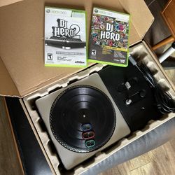 Xbox 360 DJ Hero DJ and games